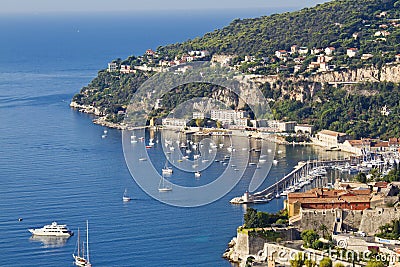 Luxury resort and bay, Nice, France Stock Photo
