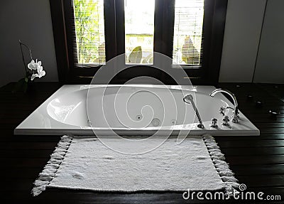 Luxury resort hotel bathroom Stock Photo