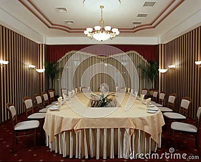 Luxury restaurant interior. Stock Photo