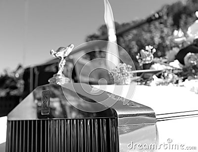 Luxury Rolls-Royce British luxury car defocused, Editorial Stock Photo