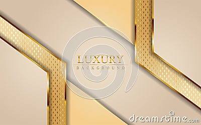 Luxury rose pink with golden lines in 3d abstract style background. Modern vector illustration Vector Illustration