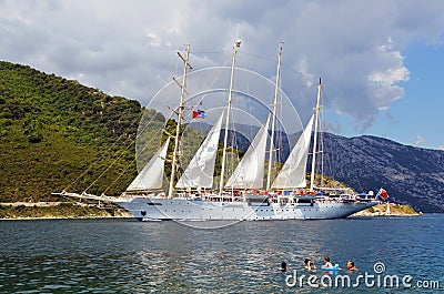 Luxury sailing yacht Editorial Stock Photo