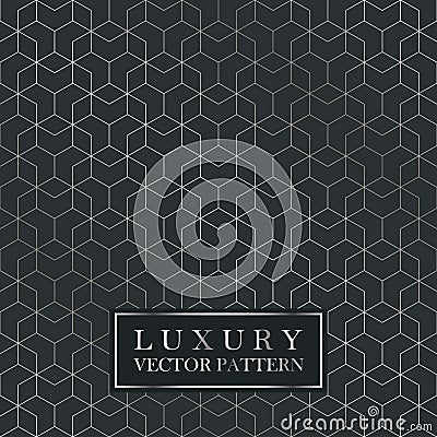Luxury seamless geometric pattern - grid gradient texture. Vector Illustration
