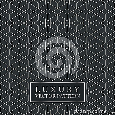 Luxury seamless geometric pattern - grid gradient texture. Vector Illustration