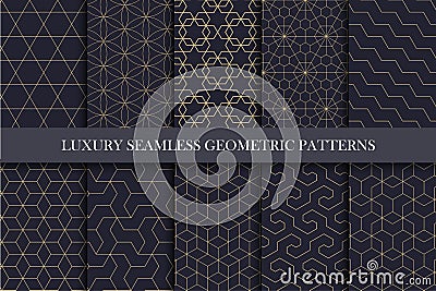 Luxury seamless ornamental patterns - geometric rich design. Vector Illustration