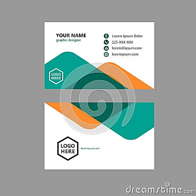 Luxury smooth colour businesscard template design Vector Illustration