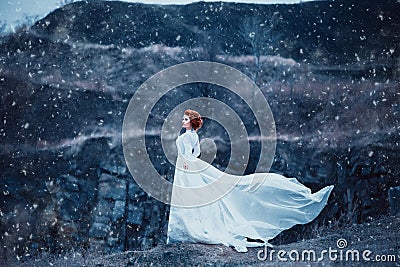 Luxury snow queen Stock Photo