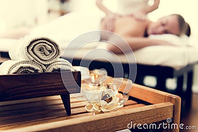 Luxury spa salon therapy treatment service Stock Photo