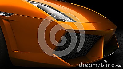  car sportscar auto orange. Stock Photo