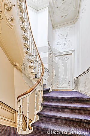 Luxury staircase hall Stock Photo