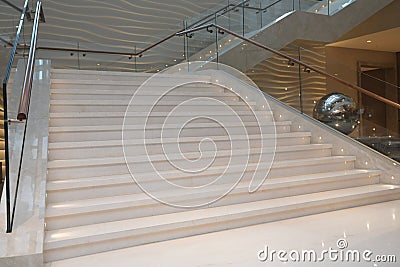 Luxury staircase inside building. Modern concept Stock Photo