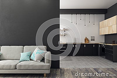 Luxury studio interior Stock Photo