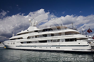 Luxury Super Yatch Stock Photo