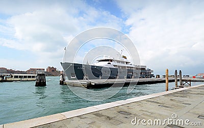 Luxury Superyacht Venice Editorial Stock Photo