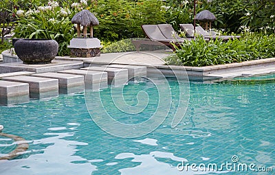 Luxury swimming pool Stock Photo