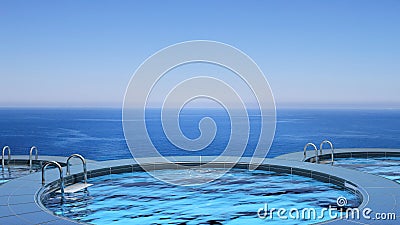 Luxury swimming pool Stock Photo