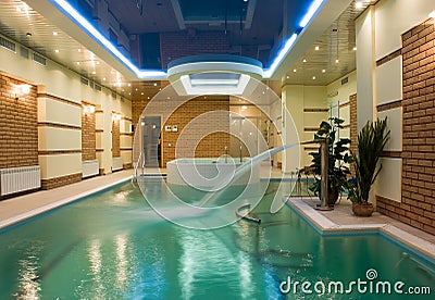 Luxury swimming pool Stock Photo