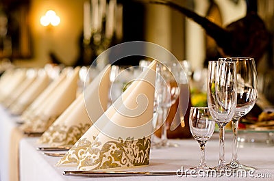 Luxury table set Stock Photo