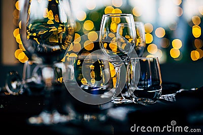 Luxury Table setting for weddings and social events. Stock Photo