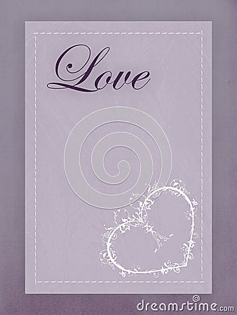 Luxury texture with old papers, inscription `Love` and embroidery elements Vector Illustration