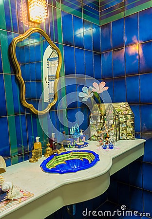Luxury toilet, decorate in marine style Stock Photo