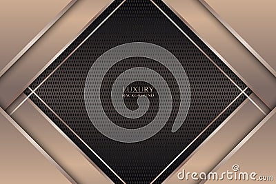 Luxury triangles overlapping on metallic circle texture background. Vector Vector Illustration