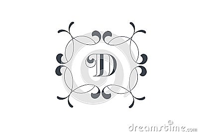 Luxury Vector Letter D Logo Design. Vector Illustration