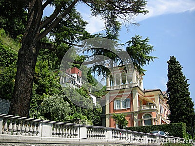 luxury Villa lake Como Italy Stock Photo