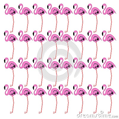 Luxury design vint. Flamingos pink birds Stock Photo