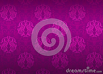 Luxury violet ornamental pattern Vector Illustration