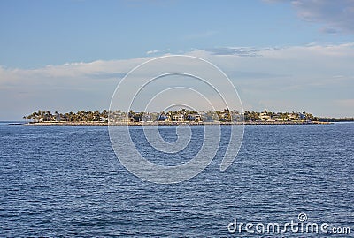 Luxury Waterfront Island Living Stock Photo