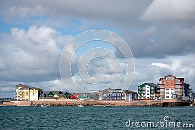 Luxury Waterside Apartments Stock Photo