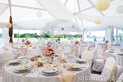 Luxury wedding hall Stock Photo