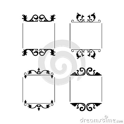 Luxury wedding monograms set collection Vector Illustration