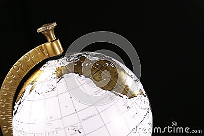 Luxury white and gold globe, representing international travel or business Stock Photo