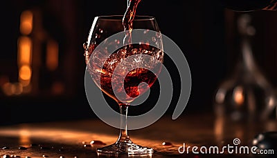 Luxury wine bar pouring cabernet sauvignon grape, elegance and celebration generated by AI Stock Photo