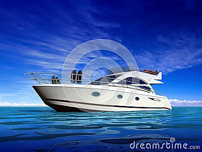 Luxury Yacht Stock Photo