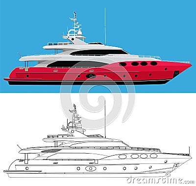 Luxury yacht Stock Photo