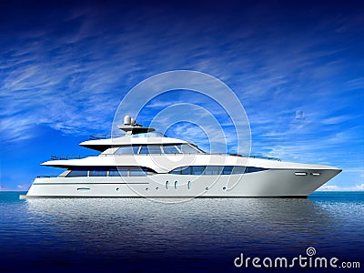 Luxury Yacht Stock Photo