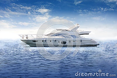 Luxury Yacht Stock Photo