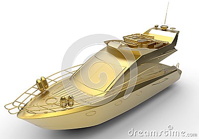 Luxury yacht illustration Cartoon Illustration