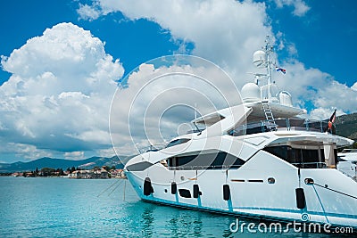 Luxury yachts in beautiful. Stock Photo