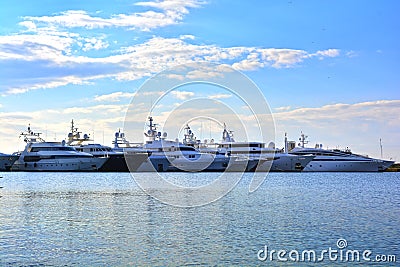 Luxury yachts Stock Photo