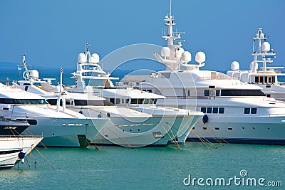 Luxury yachts Stock Photo