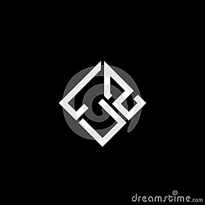 LUZ letter logo design on black background. LUZ creative initials letter logo concept. LUZ letter design Vector Illustration