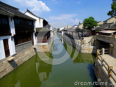 Luzhi ancient town buildings Editorial Stock Photo