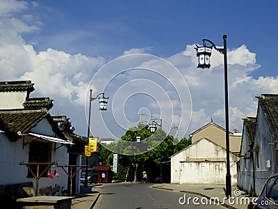 Luzhi ancient town Streetscape Editorial Stock Photo