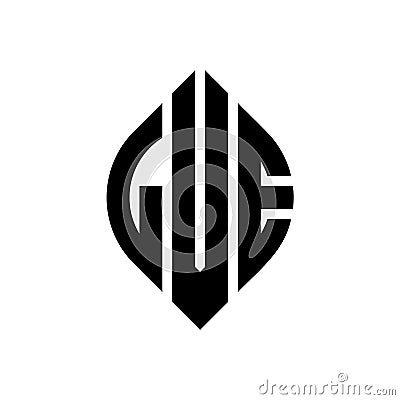 LVE circle letter logo design with circle and ellipse shape. LVE ellipse letters with typographic style. The three initials form a Vector Illustration