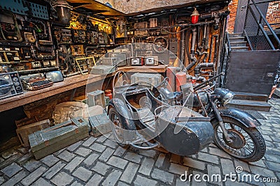 Kryvka Hidden Restaurant Courtyard - Lviv, Ukraine Editorial Stock Photo