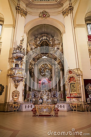 Inside of St. Georges Cathedral in Lviv City Editorial Stock Photo